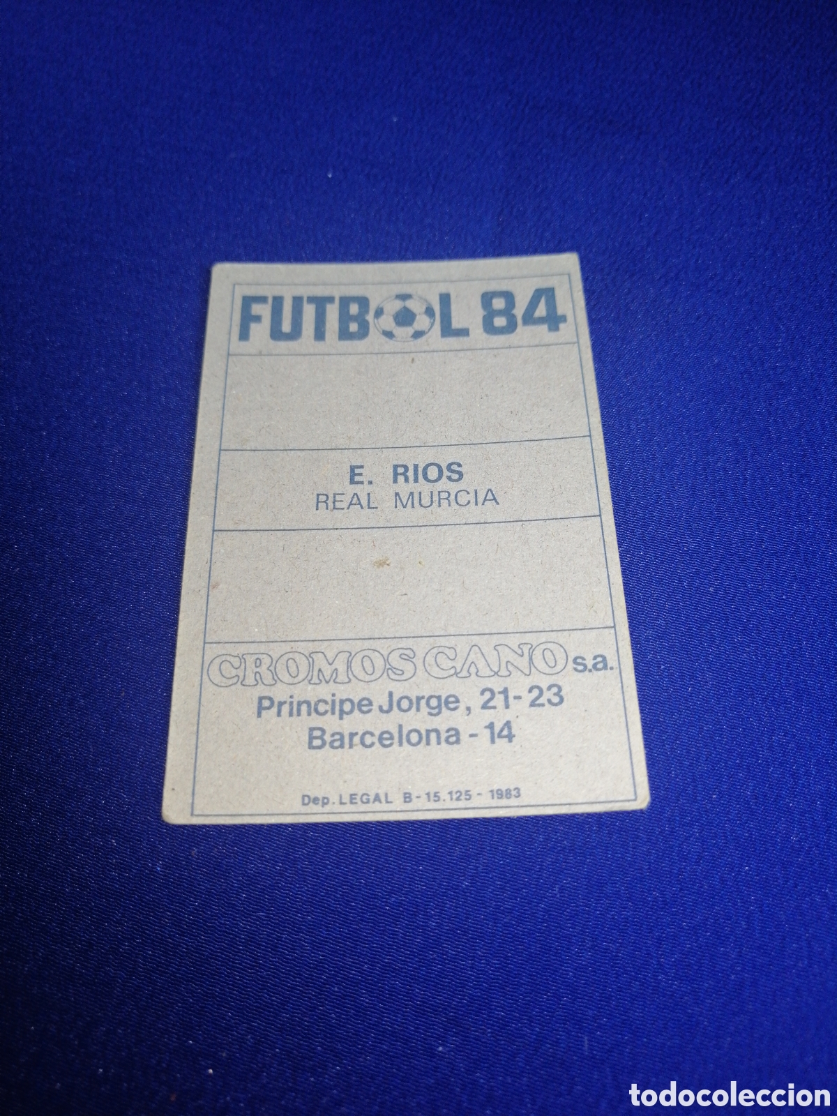 Cromos de f&uacute;tbol: F&Uacute;TBOL 84- E. R&Iacute;OS - Foto 2