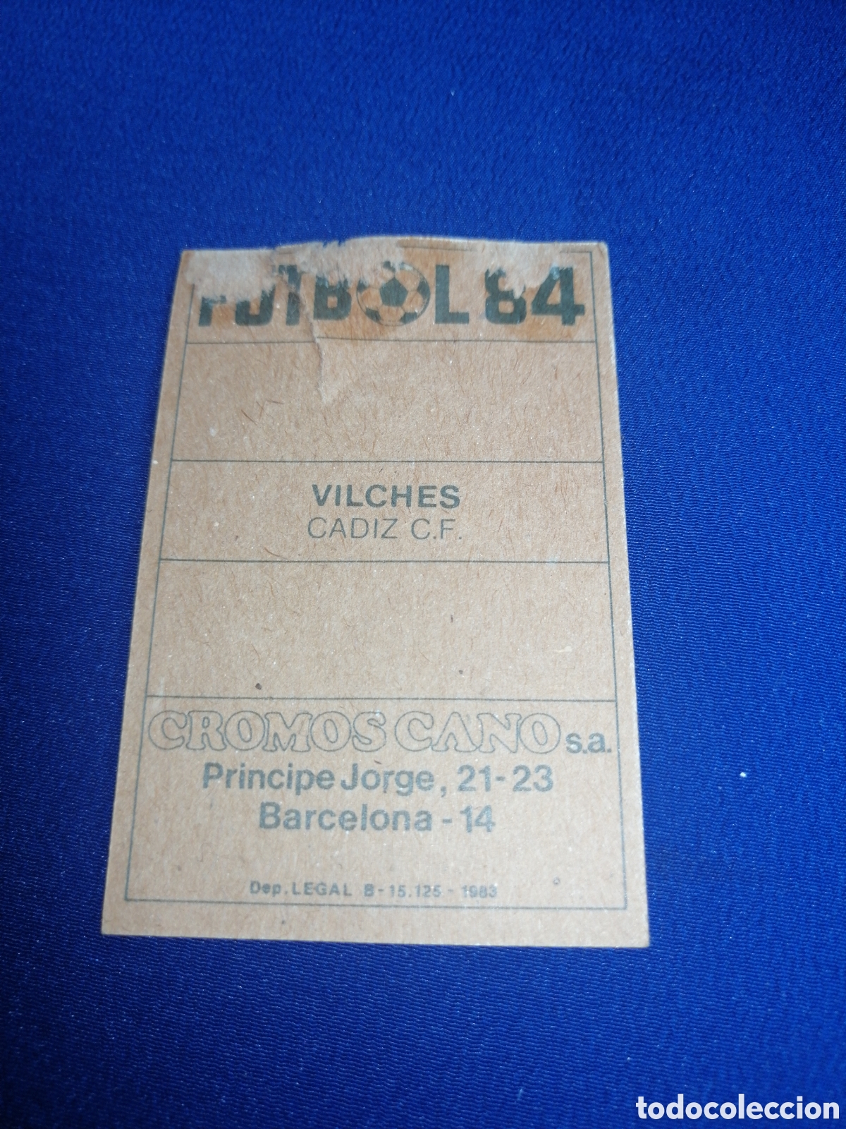 Cromos de f&uacute;tbol: F&Uacute;TBOL 84 - VILCHES - Foto 2