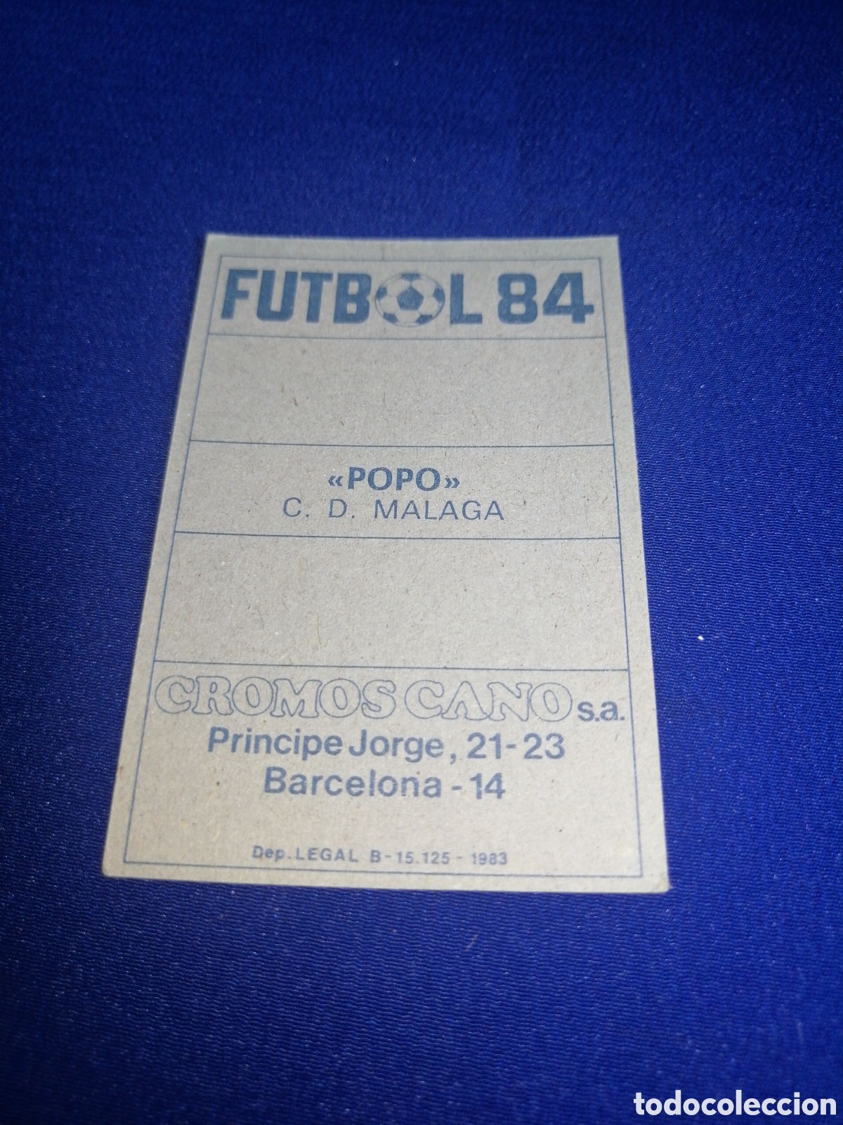 Cromos de f&uacute;tbol: F&Uacute;TBOL 84 - POPO - Foto 2