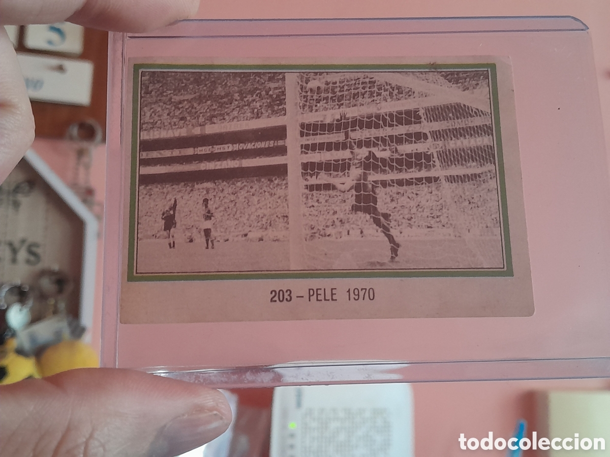 Cromos de f&uacute;tbol: Cromo coleccionable Pel&eacute; - Foto 2