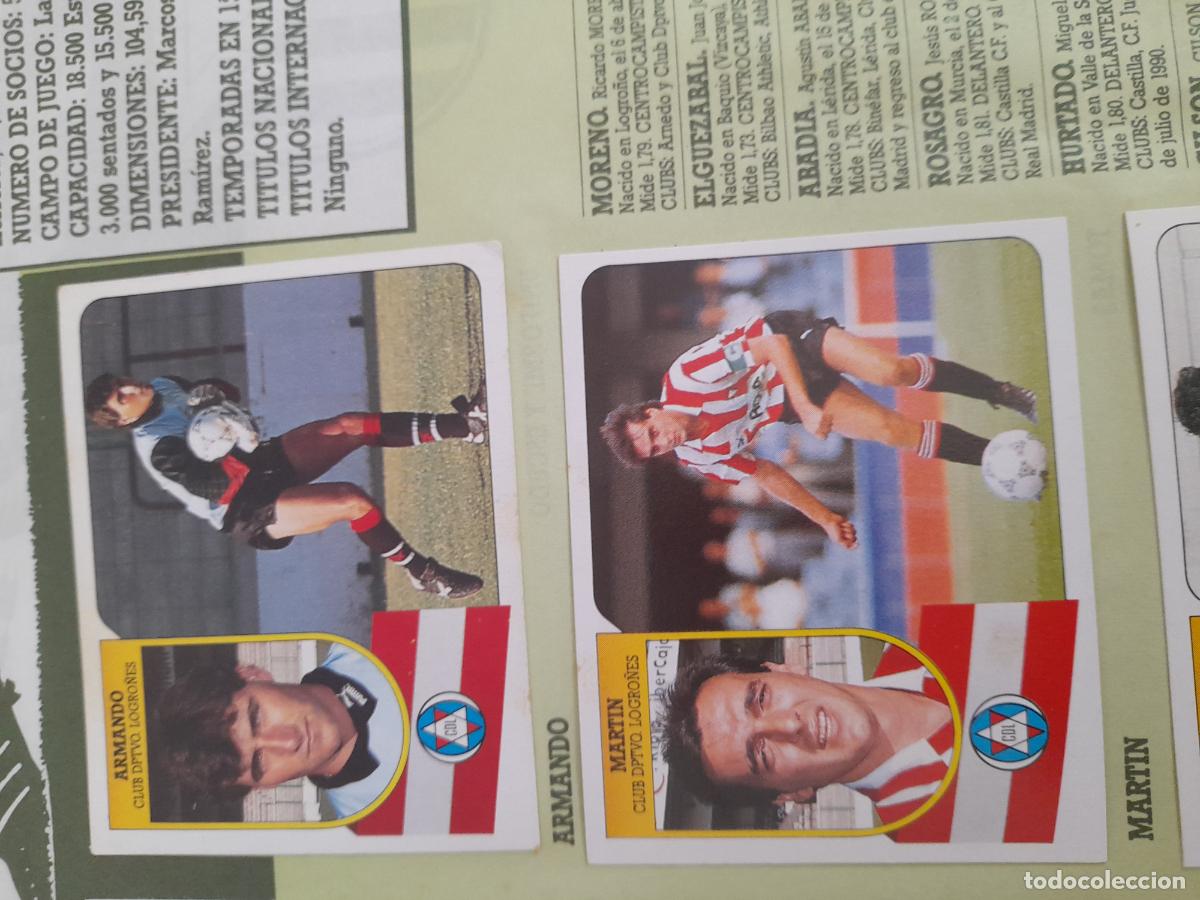 Cromos de f&uacute;tbol: martin ogro&ntilde;es este 1991 1992 91 92 despegado muy buena trasera con el despegue