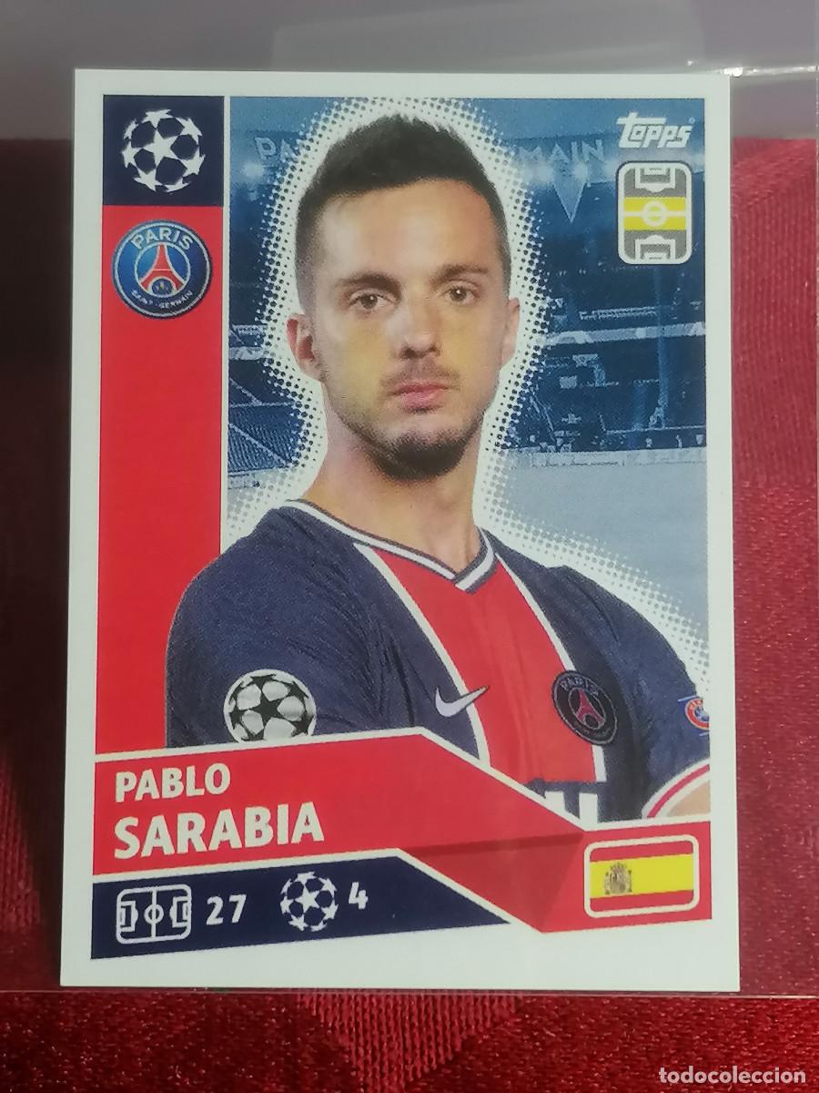 Fu&szlig;ball-Sticker: PSG 15 PSG15 SARABIA PARIS SAINT GERMAIN CROMO FUTBOL TOPPS UEFA CHAMPIONS LEAGUE 2020-2021 20-21