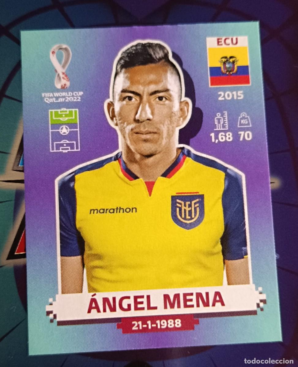 Cromos de f&uacute;tbol: ECU17 ANGEL MENA ECUADOR ECU 17 STICKER PANINI MUNDIAL 2022 WORLD CUP QATAR COPA MUNDO