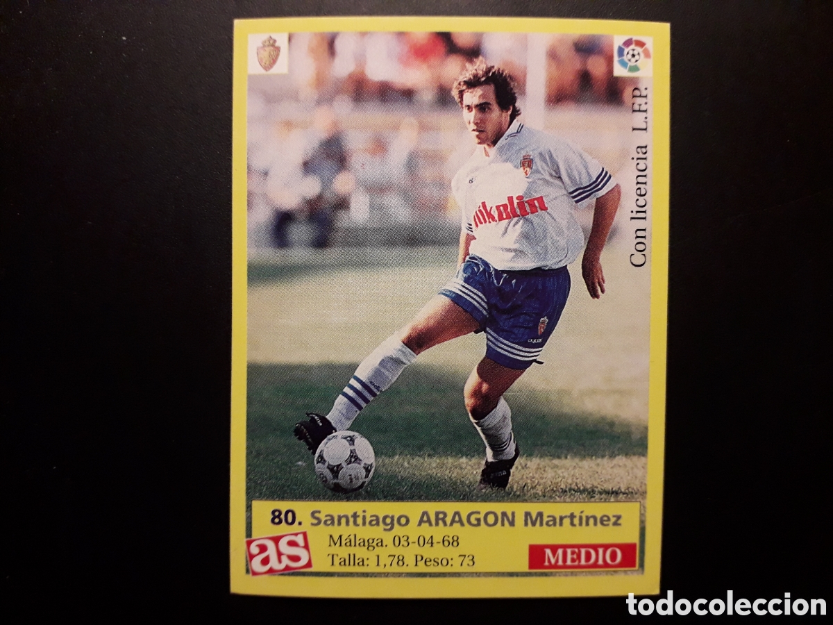 Cartes &agrave; collectionner de Football: ARAG&Oacute;N ZARAGOZA N&deg; 80 DIARIO AS LIGA 1995 1996 95 96 SIN PEGAR PEDIDO M&Iacute;NIMO 3&euro;