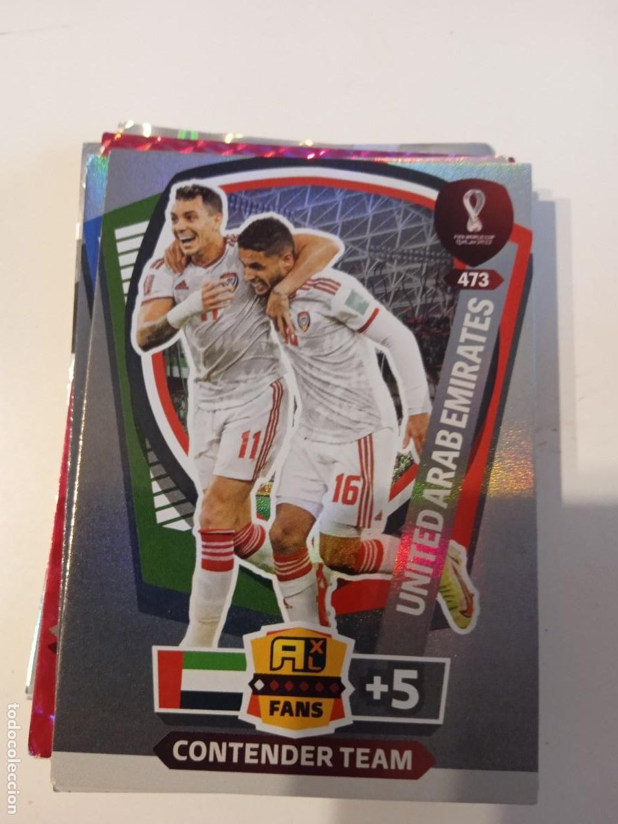 Fu&szlig;ball-Sticker: C-PAQ CROMO FUTBOL ADRENALYN XL MUNDIAL 2022 QATAR PANINI UNITED ARAB EMIRATE CONTENDER TEAM 473