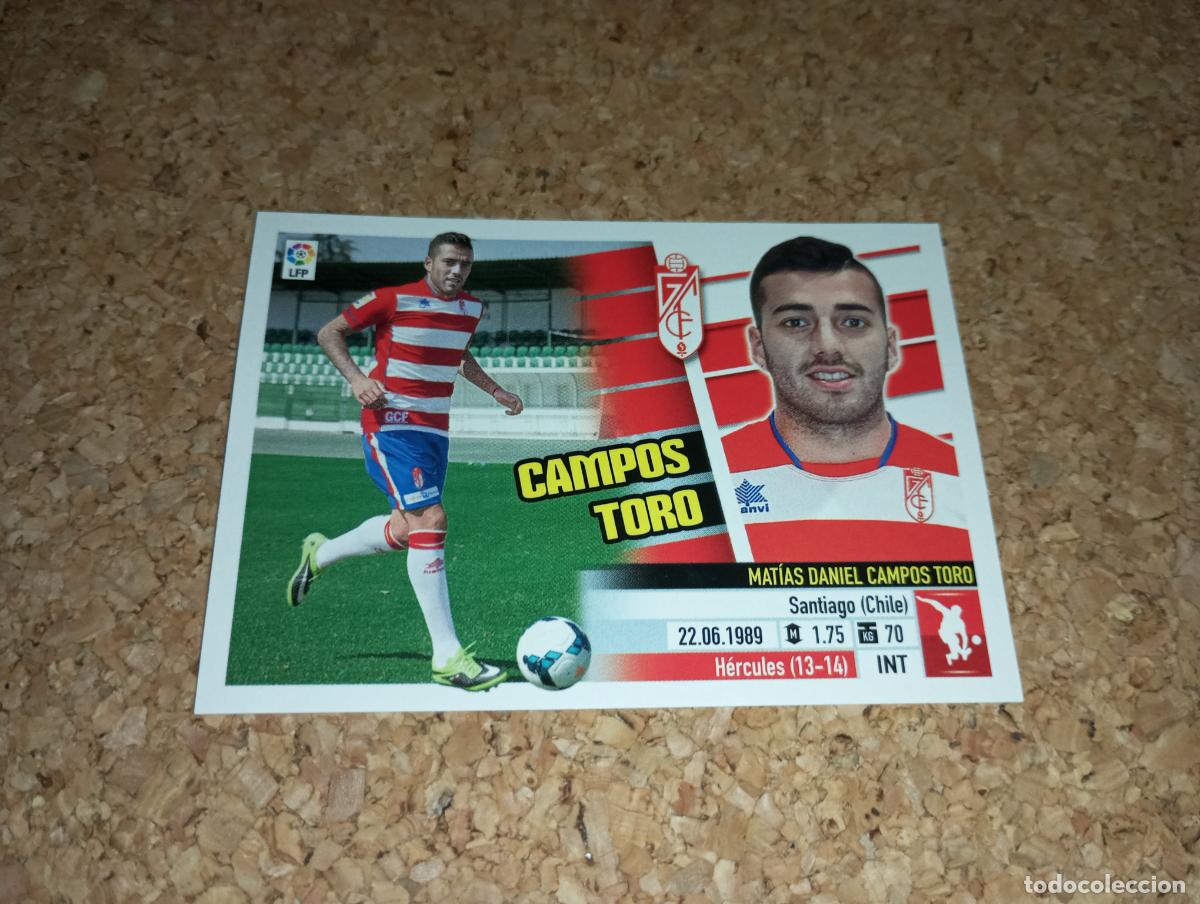 Cromos de F&uacute;tbol: CROMO LIGA 2013 2014 13 14 COLECCIONES ESTE PANINI COLOCA N&ordm;6 B CAMPOS TORO-GRANADA NUNCA PEGADO
