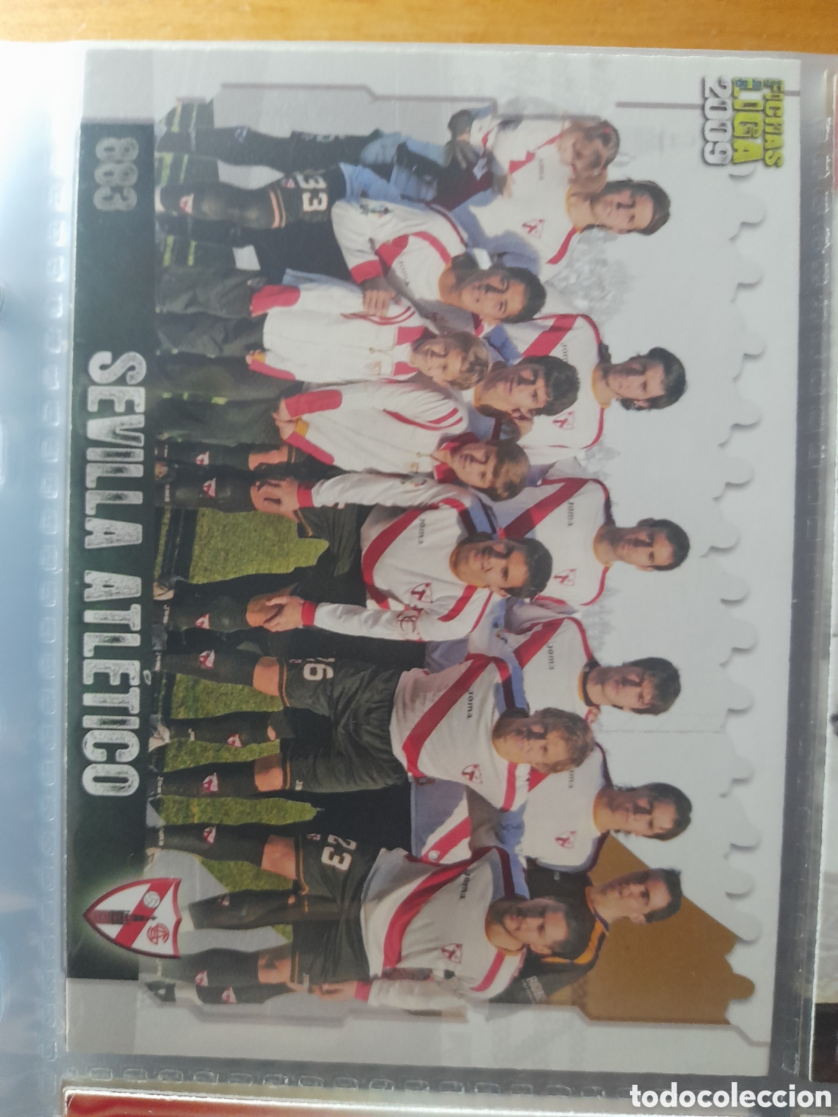Fu&szlig;ball-Sticker: 883 Alineacion Sevilla Atl&eacute;tico Mundicromo 2008/2009