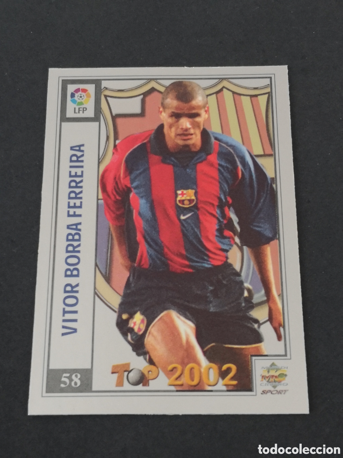 Cromos de f&uacute;tbol: 58 RIVALDO FCB F&Uacute;TBOL CLUB BARCELONA MUNDICROMO TOP LIGA 2001 01 02 2002 CROMOS CARDS TCG