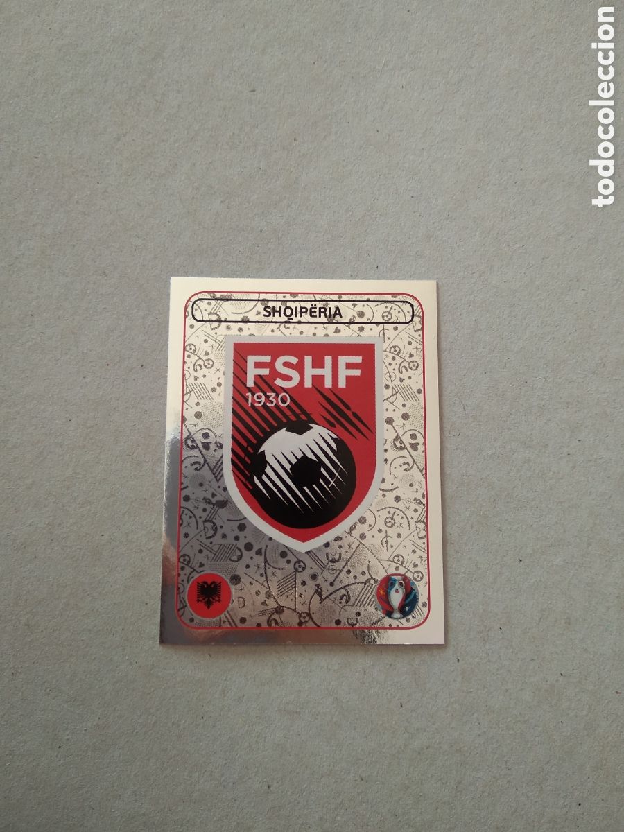 Cromos de f&uacute;tbol: 14 ESCUDO LOGO ALBANIA EURO 2016 EUROCOPA ESTAMPA CROMO STICKER F&Uacute;TBOL PANINI