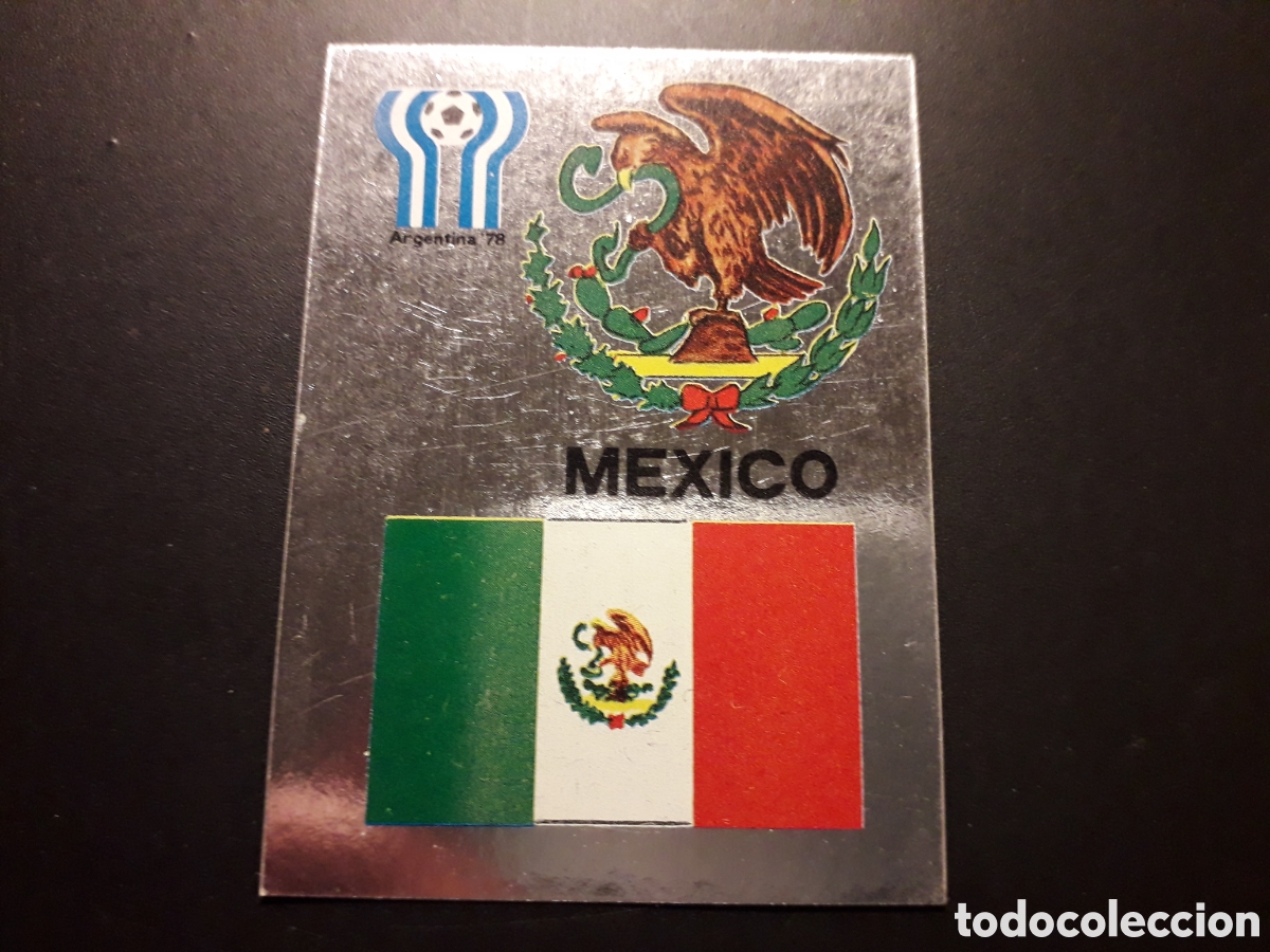 Cromos de f&uacute;tbol: M&Eacute;XICO ESCUDO Y BANDERA N&deg; 12 PLATEADO MAGA 78 79 1978 1979 SIN PEGAR PEDIDO M&Iacute;NIMO 3&euro;.