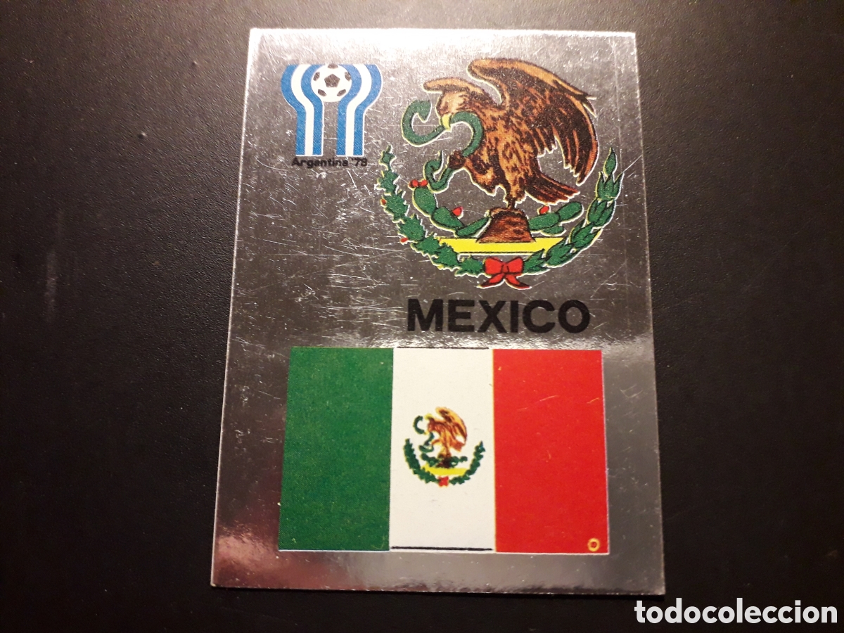 Cromos de f&uacute;tbol: M&Eacute;XICO ESCUDO Y BANDERA N&deg; 12 PLATEADO MAGA 78 79 1978 1979 SIN PEGAR PEDIDO M&Iacute;NIMO 3&euro;