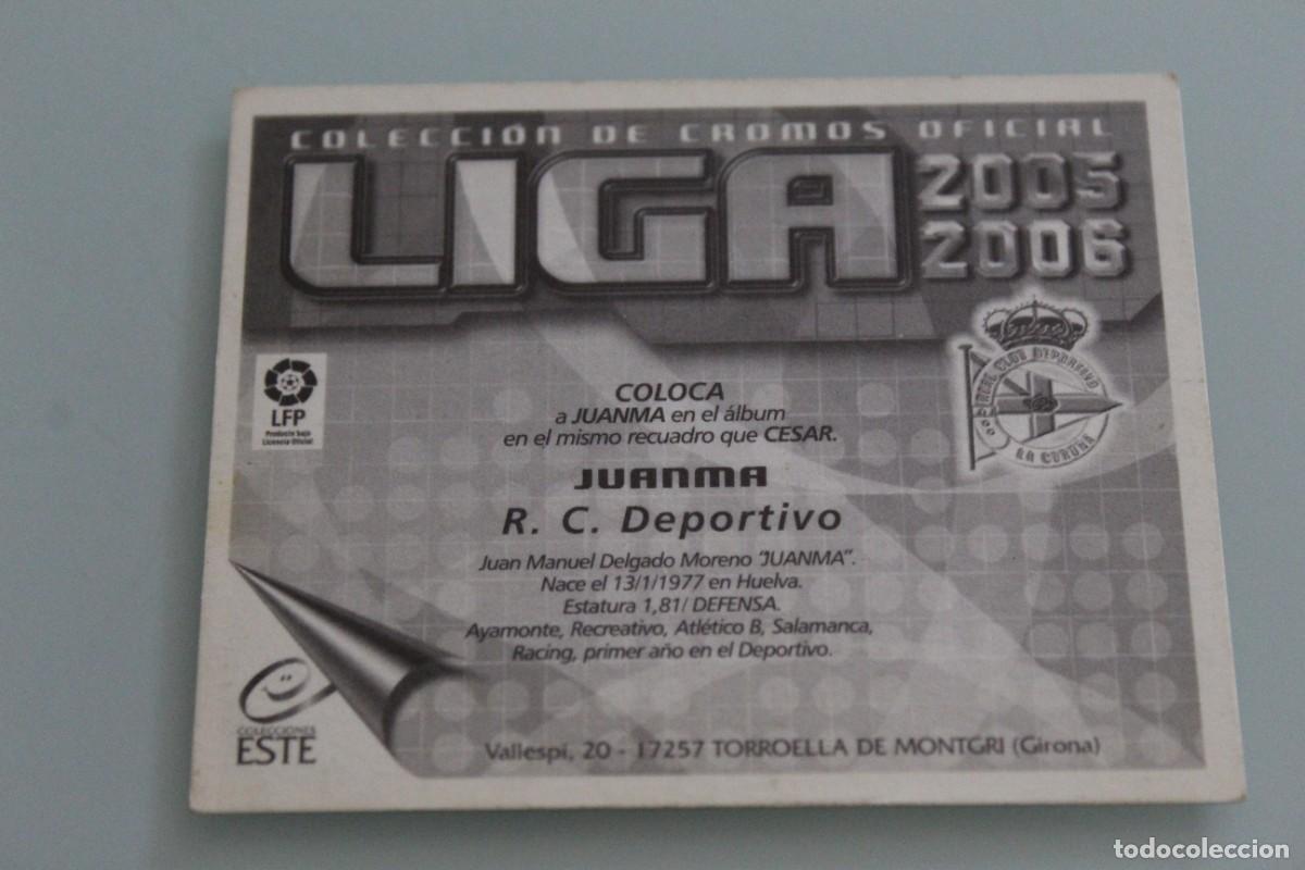 Cromos de f&uacute;tbol: ESTE 05 06 JUANMA COLOCA SIN PEGAR - Foto 2