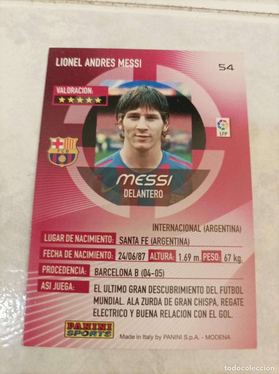 Cromos de f&uacute;tbol: Cromo Messi megacracks 2006/07 - Foto 2