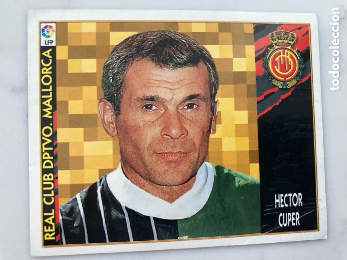 Football Stickers: H&Eacute;CTOR C&Uacute;PER ENTRENADOR MALLORCA COLOCA LIGA ESTE 1997/98 97 98 SIN PEGAR