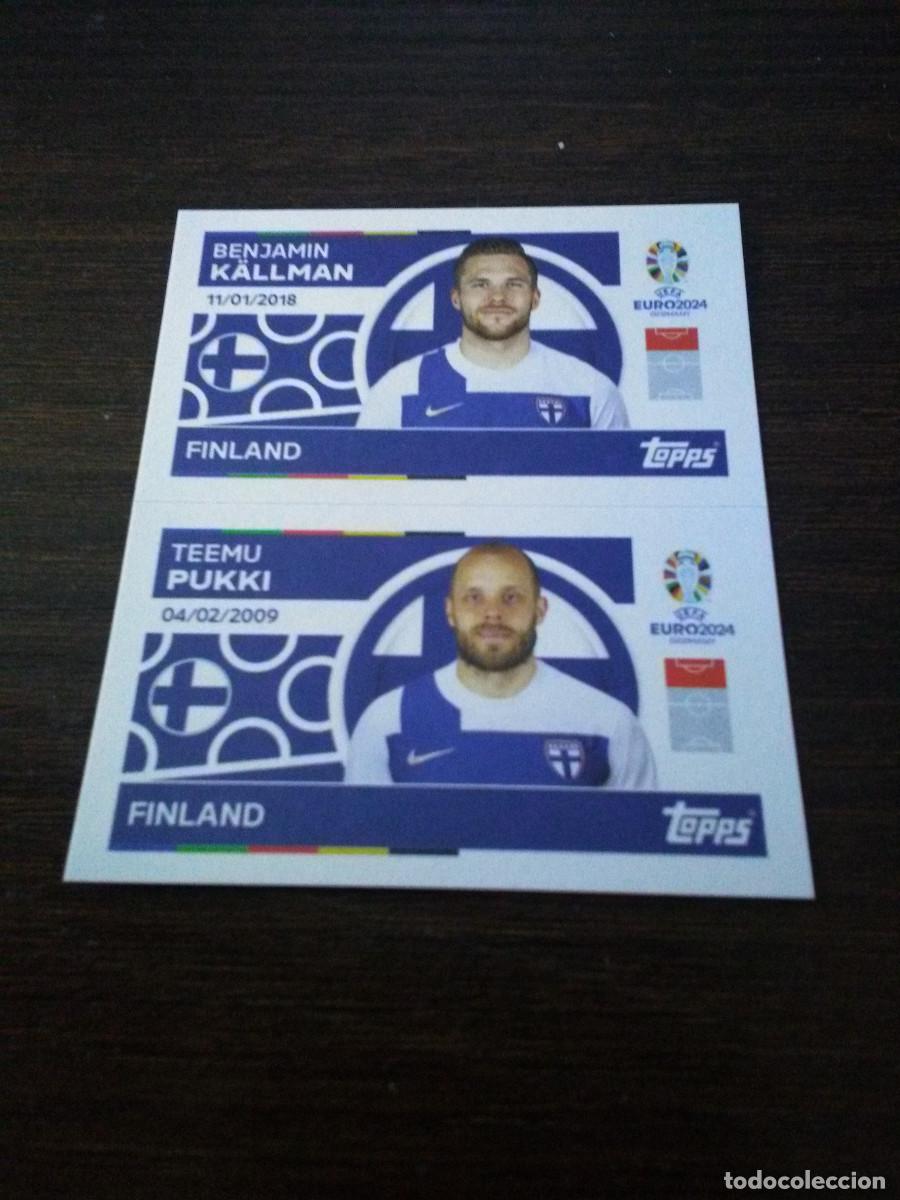 Cromos de Futebol: Cromo Eurocopa Euro 2024 Topps Alemania Finlandia FIN 14 15 Benjamin Kallman