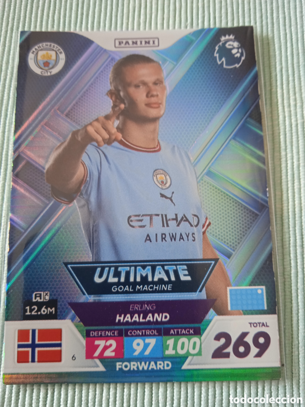 Cromos de f&uacute;tbol: Haaland ultimate goal machine premier Plus 2023 - Foto 1