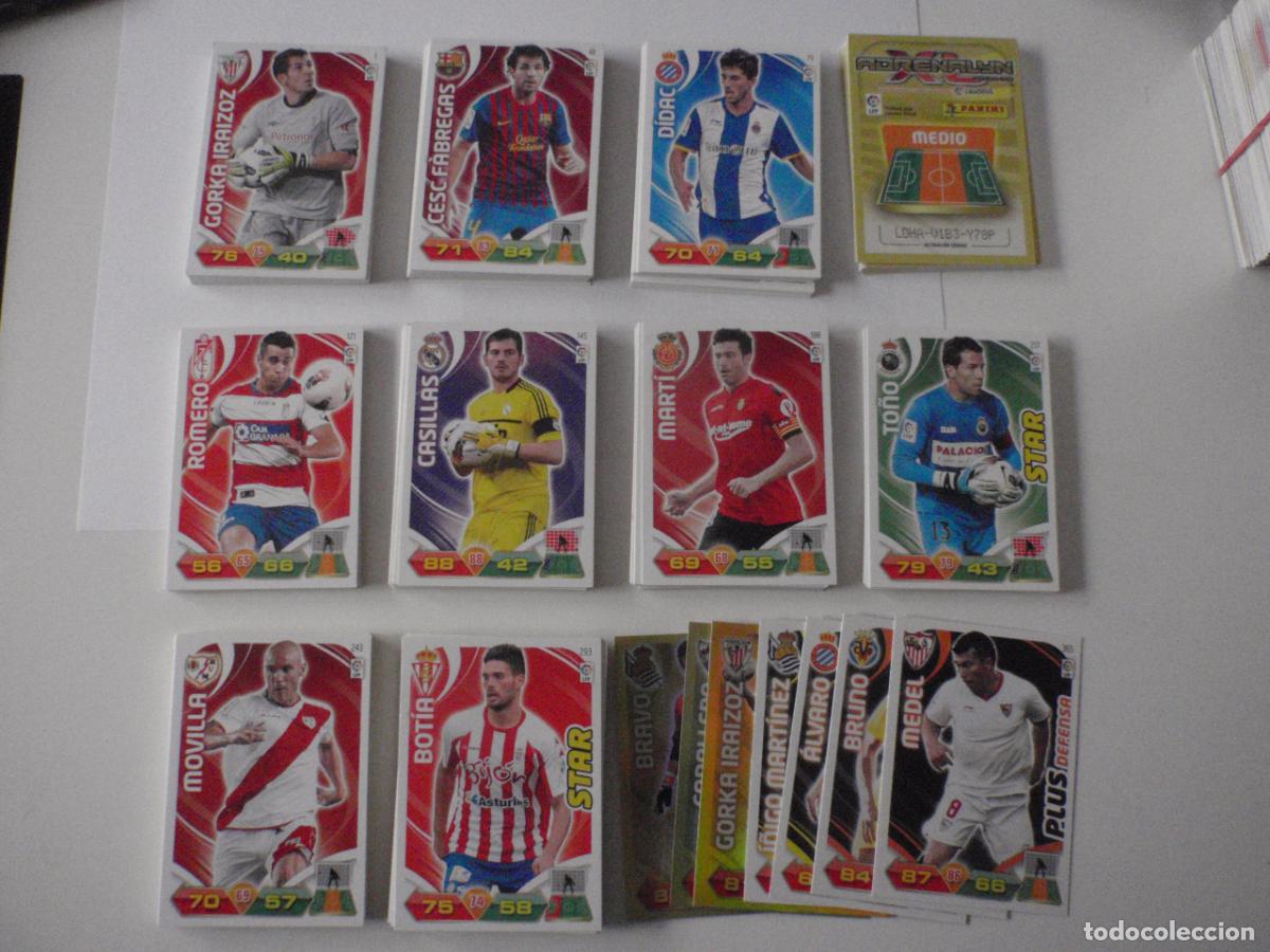 Fu&szlig;ball-Sticker: LOTE 188 cromos trading cards diferentes de futbol. Fichas ADRENALYN XL 2011 2012 PANINI. 11 12