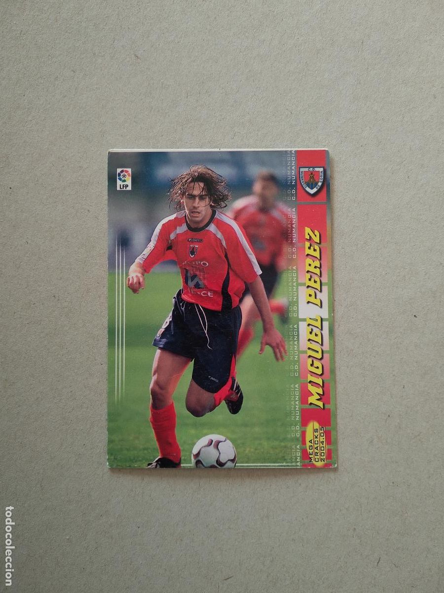 Fu&szlig;ball-Sticker: 227 MIGUEL PEREZ NUMANCIA CROMO FUTBOL PANINI TARJETA MEGACRACKS 04-05 MGK LIGA 2004-2005