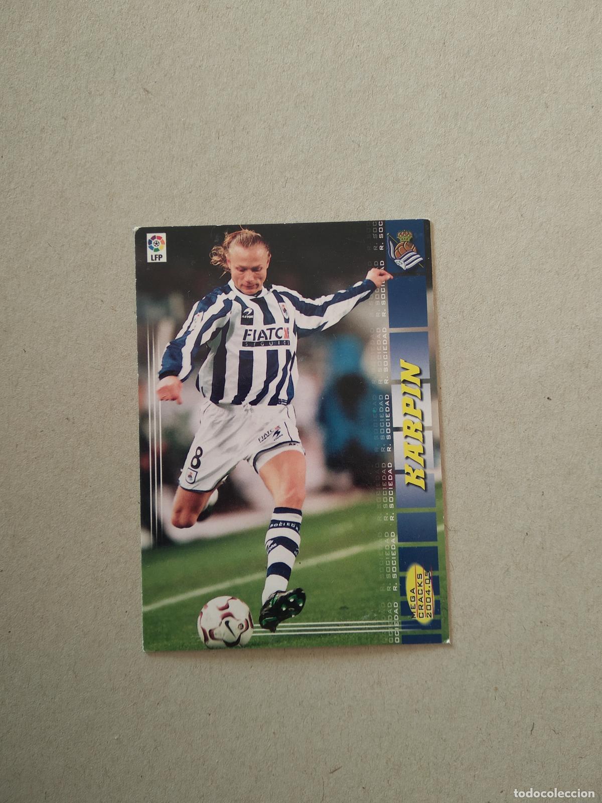 Cromos de f&uacute;tbol: 300 KARPIN REAL SOCIEDAD CROMO FUTBOL PANINI TARJETA MEGACRACKS 04-05 MGK LIGA 2004-2005
