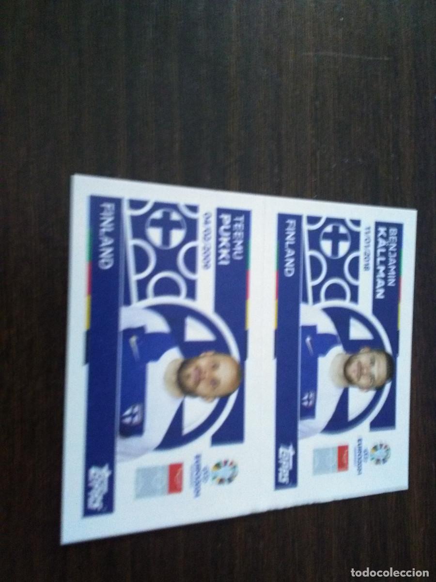 Cromos de F&uacute;tbol: Cromo Eurocopa Euro 2024 Topps Alemania Finlandia Benjamin Kallman FIN 14 - 15