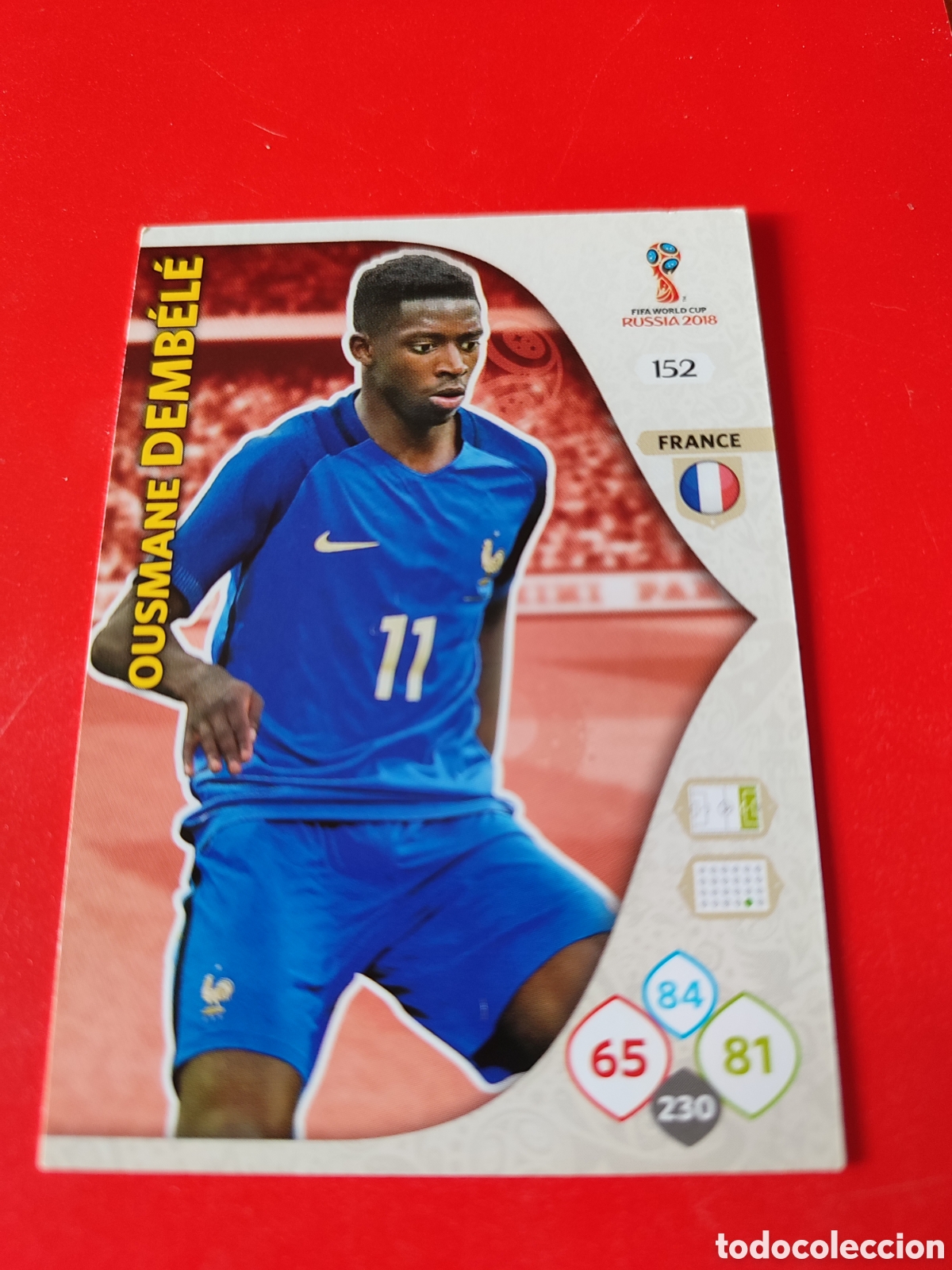 Cromos de F&uacute;tbol: O.Dembele Rookie Francia Adrenalyn Rusia