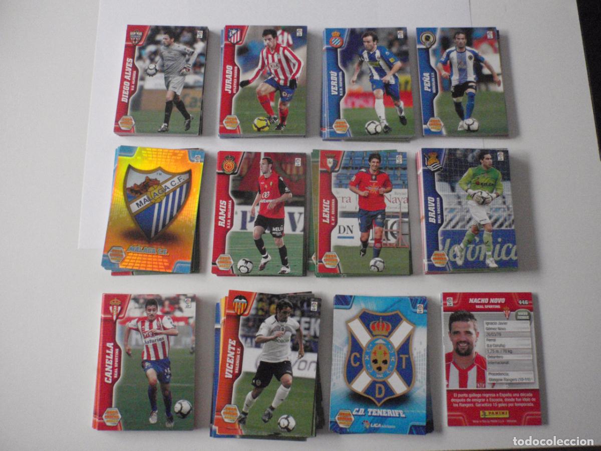 Cromos de Futebol: LOTE fichas 165 cromos MEGACRACKS trading cards diferentes de futbol 2010 2011. PANINI MGK 10 11