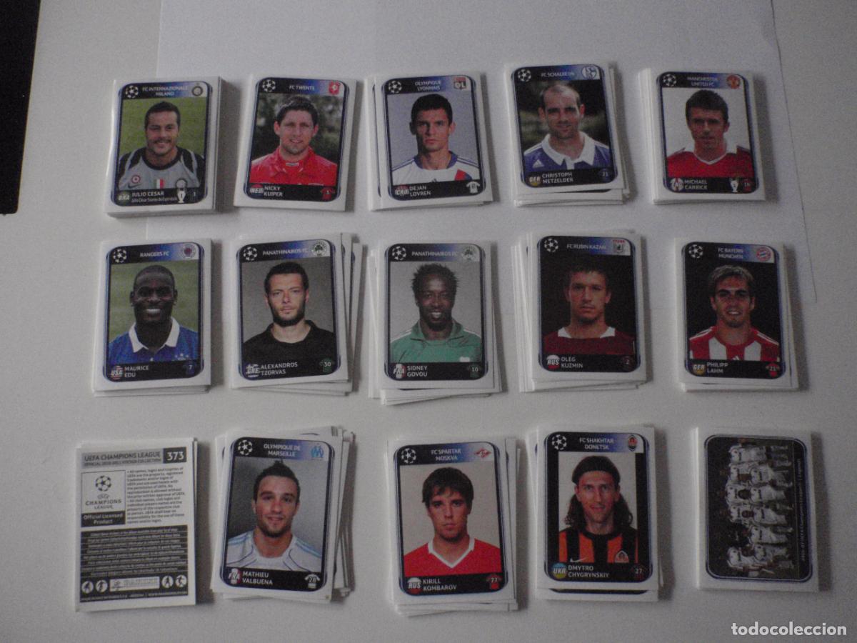 Cromos de Futebol: Lote 238 CROMOS Stickers diferentes. F&uacute;tbol UEFA Champions League 2010 2011 PANINI. SIN PEGAR 10 11.