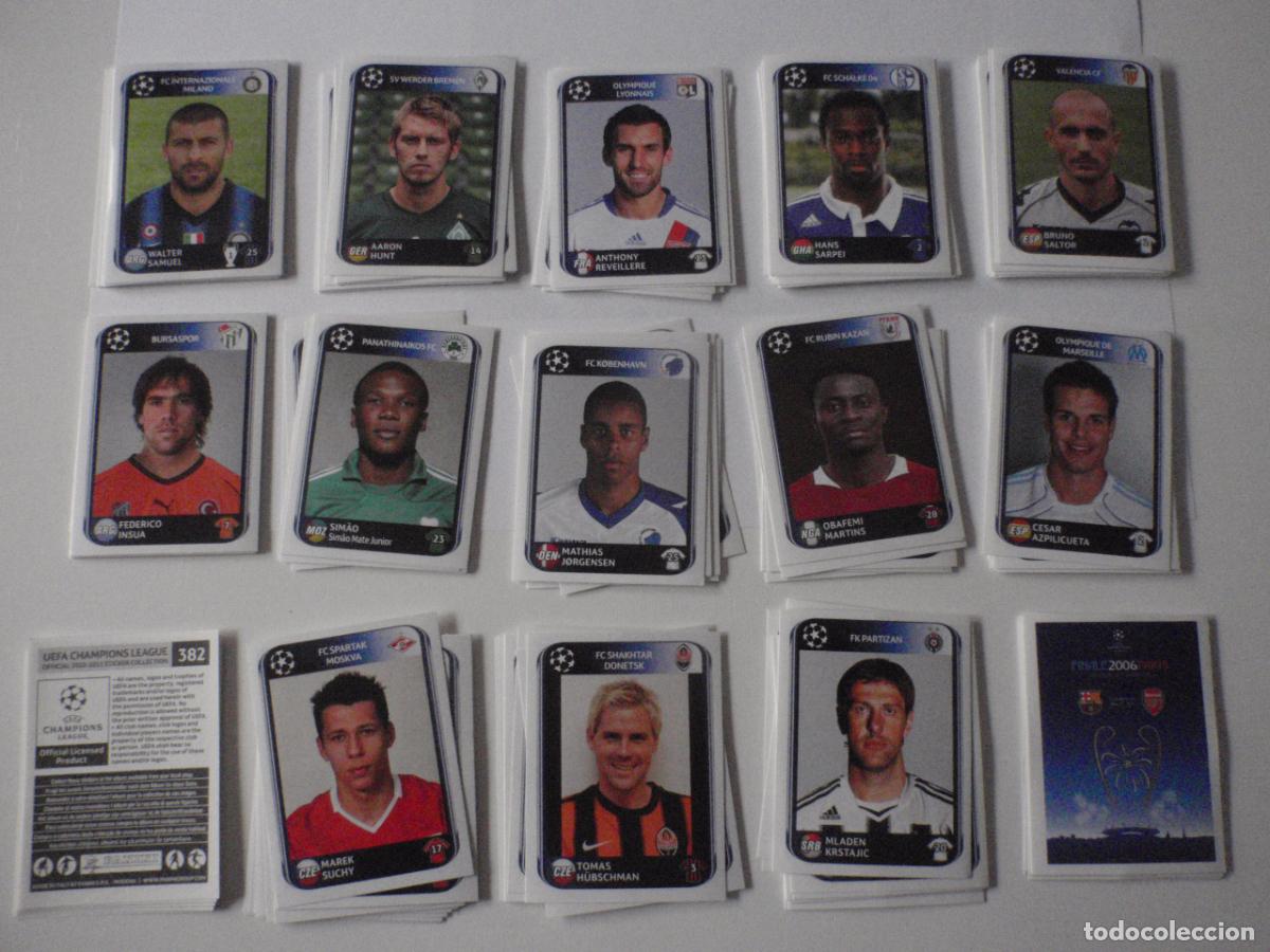 Cromos de Futebol: Lote 156 CROMOS Stickers diferentes. F&uacute;tbol UEFA Champions League 2010 2011 PANINI. SIN PEGAR 10 11.