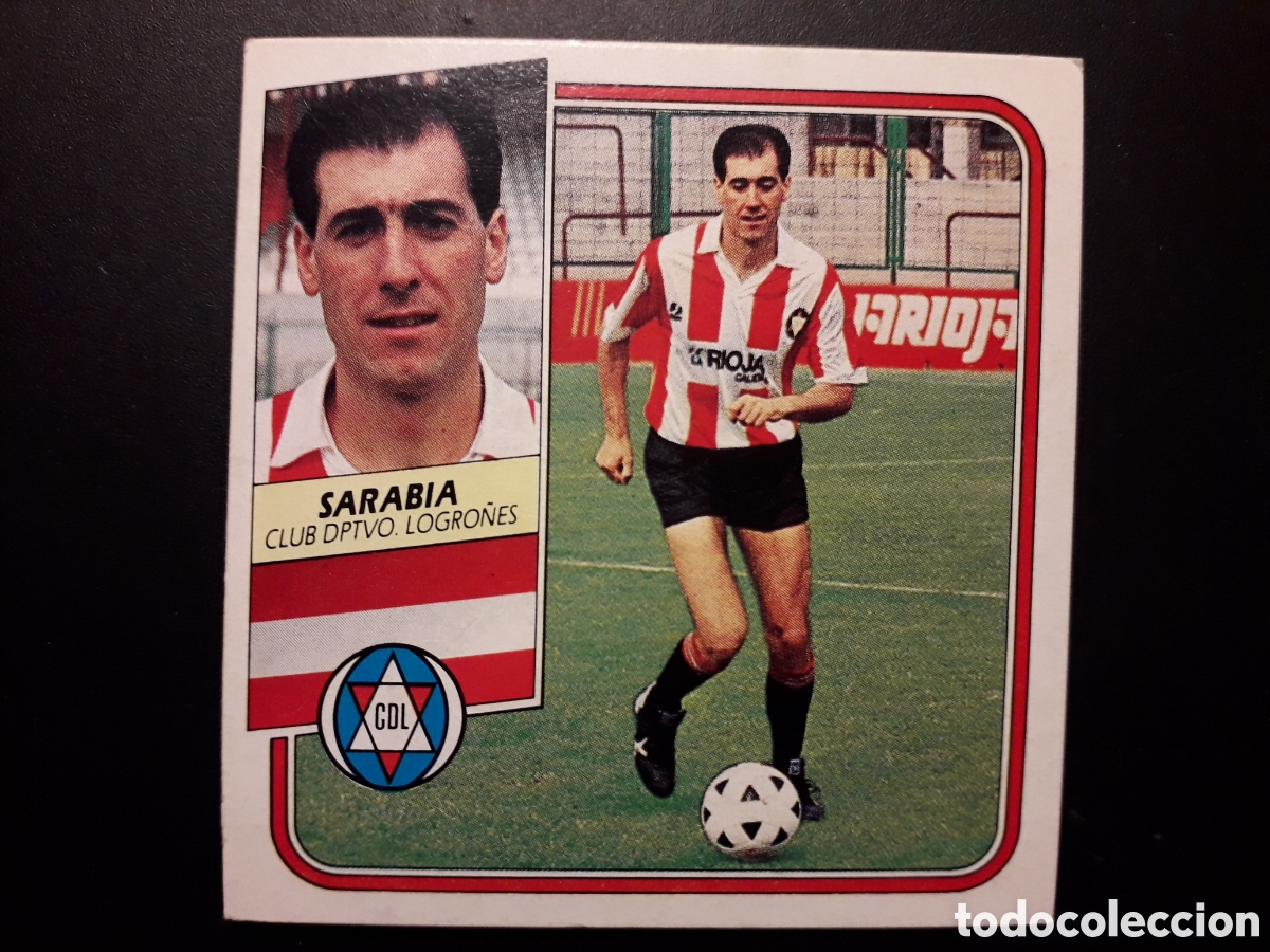 Fu&szlig;ball-Sticker: SARABIA LOGRO&Ntilde;&Eacute;S ED ESTE 1989 1990 89 90 SIN PEGAR PEDIDO M&Iacute;NIMO 3&euro;