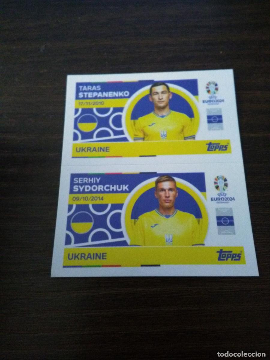 Cromos de F&uacute;tbol: Cromo Eurocopa Euro 2024 Topps Alemania Ucrania taras Stepanenko UKR 10 - 11