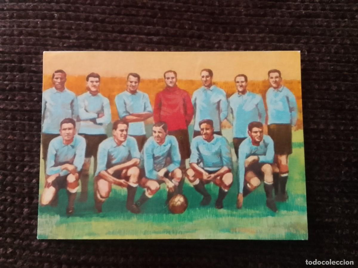 Cromos de F&uacute;tbol: CROMO. ALBUM BIMBO. NUESTRO MUNDO 3. NUMERO 131. EQUIPO DE URUGUAY. FUTBOL.