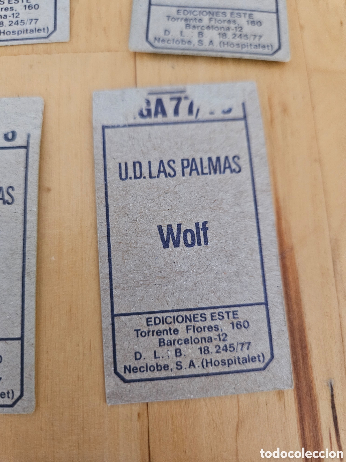 Cromos de f&uacute;tbol: Wolf las palmas este 1977 1978 77 78 - Foto 2
