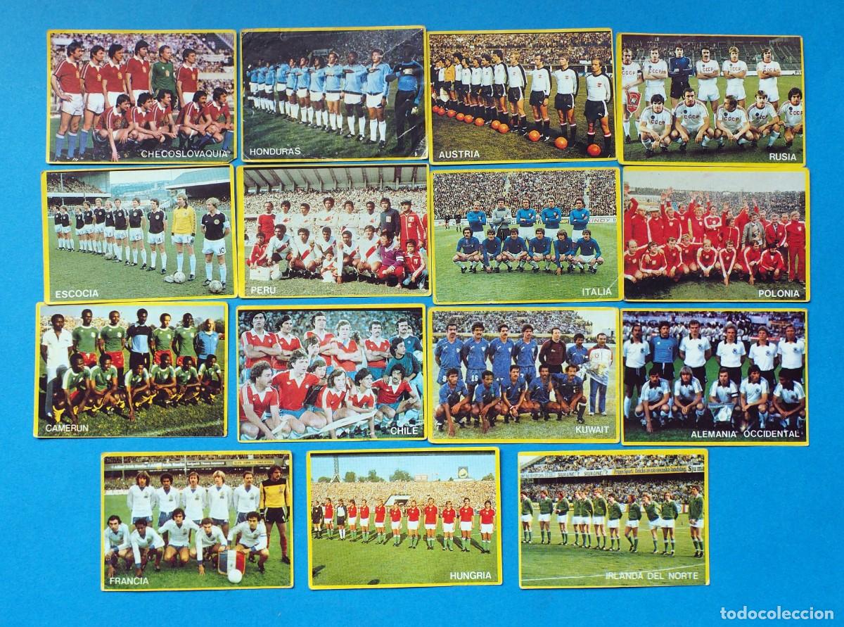 Cromos de F&uacute;tbol: LOTE DE 15 CROMOS DE DANONE 82: FUTBOL EN ACCI&Oacute;N