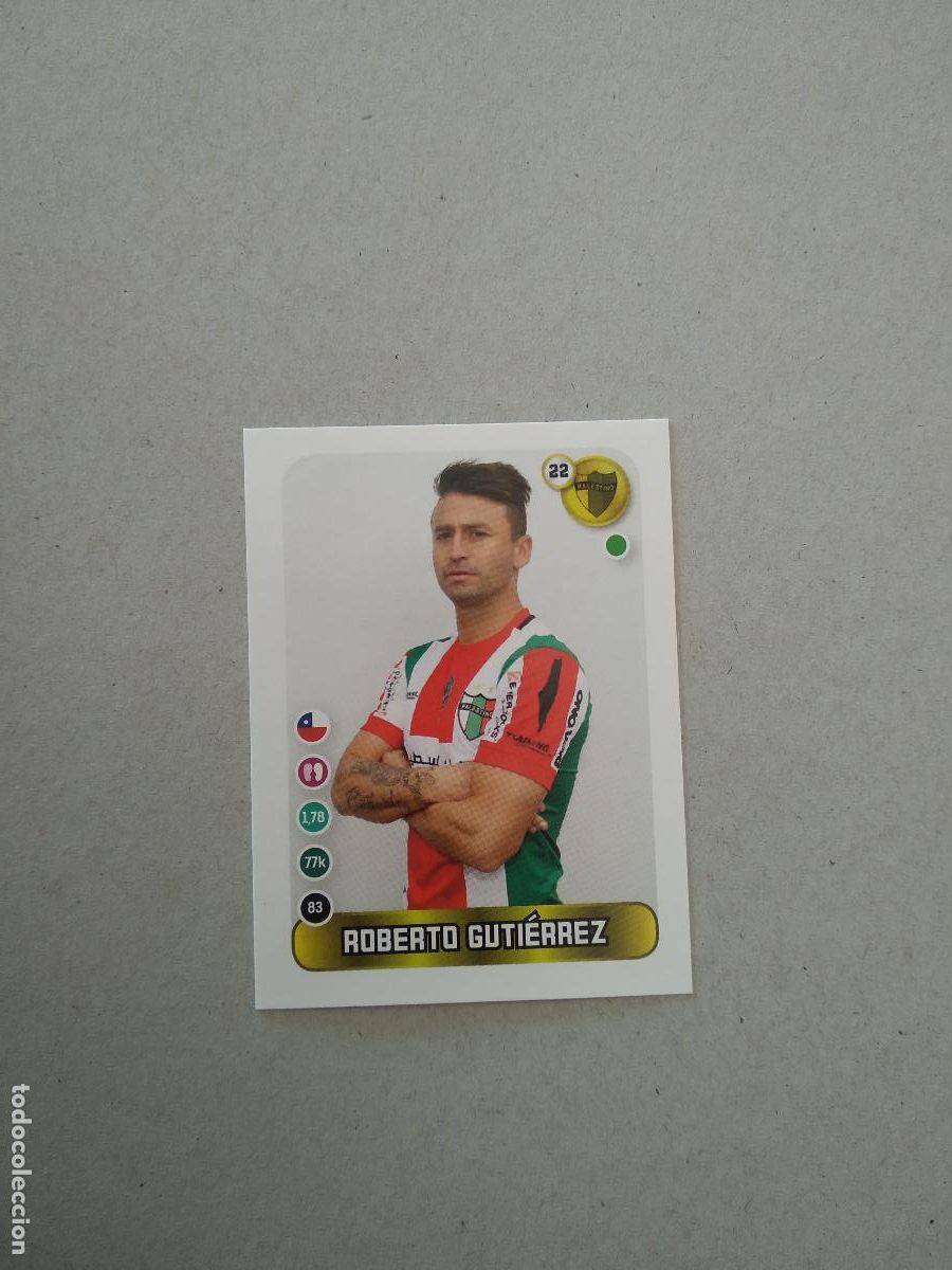 Fu&szlig;ball-Sticker: 172 ROBERTO GUTIERREZ PALESTINO CROMO FUTBOL PANINI LIGA CHILE 2018 CAMPEONATO NACIONAL SCOTIABANK