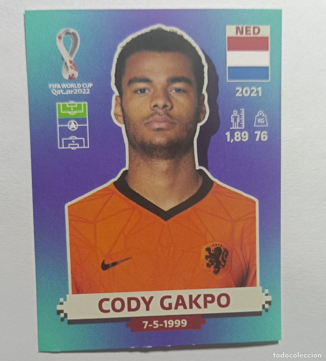 Cromos de F&uacute;tbol: NED19 CODY GAKPO HOLANDA PAISES BAJOS NED 19 FIFA WORLD CUP MUNDIAL QATAR 2022 22 STICKER PANINI