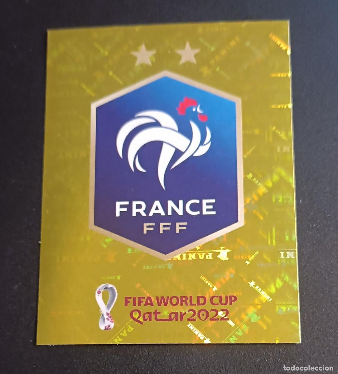 Cromos de F&uacute;tbol: FRA2 LOGO ESCUDO FRANCIA FRA 2 FIFA WORLD CUP MUNDIAL QATAR 2022 22 STICKER PANINI