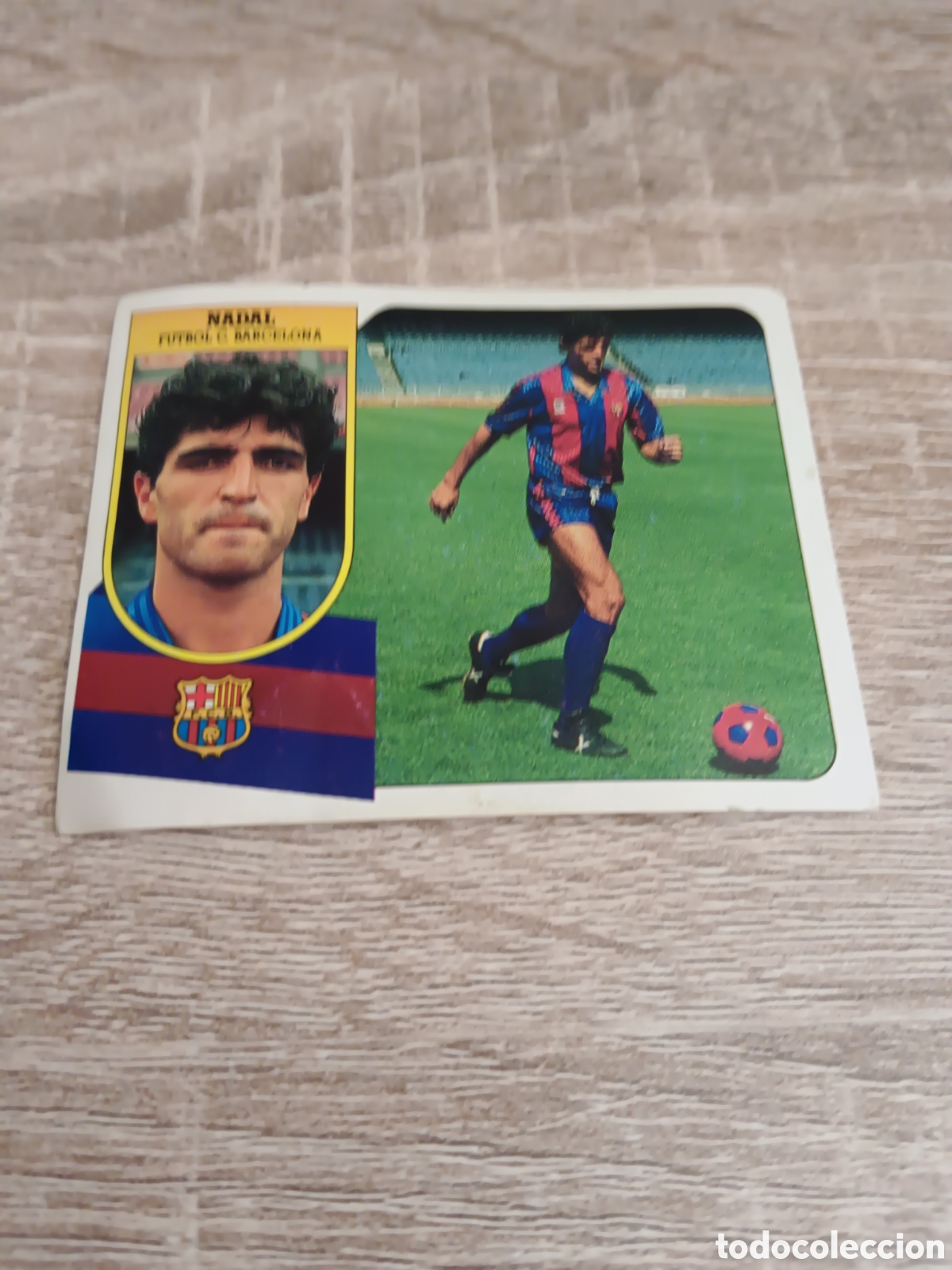 Cromos de f&uacute;tbol: Nadal Barcelona fichaje 1 Barcelona versi&oacute;n sin pintar liga 1991 1992 91 92 ediciones este cart&oacute;n