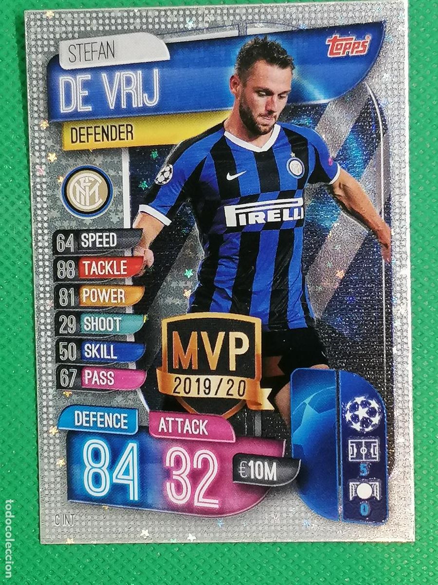 Cromos de f&uacute;tbol: C INT STEFAN DE VRIJ INTER MVP ⚽ TOPPS MATCH ATTAX CHAMPIONS 19 20 2019 2020 ⚽
