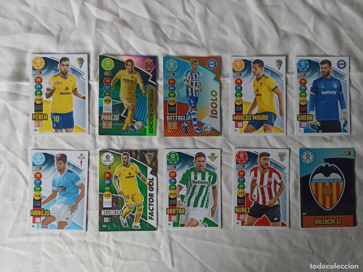 Cromos de F&uacute;tbol: Lote 10 cromos f&uacute;tbol Liga Santander 2020-2021 Adrenalyn XL