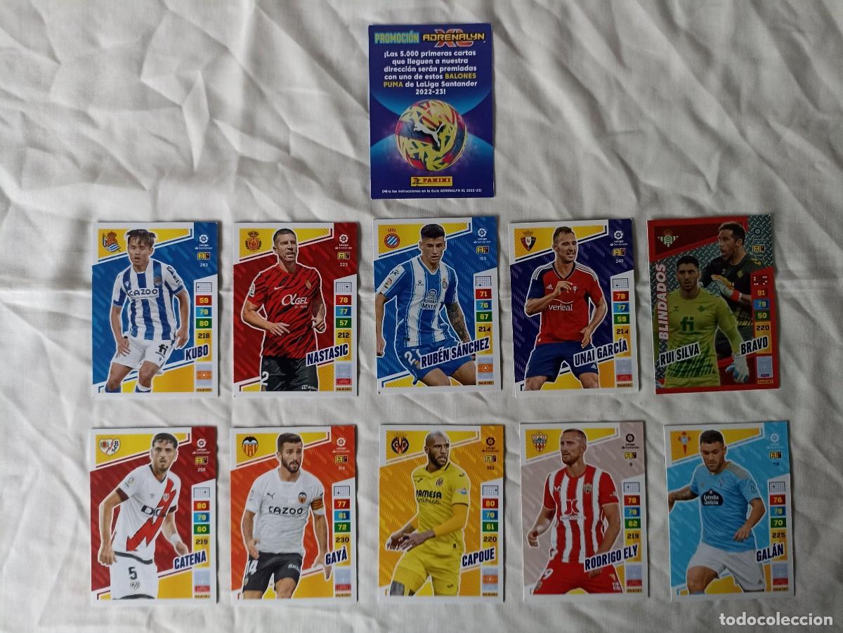 Cromos de F&uacute;tbol: Lote 10 cromos f&uacute;tbol Liga Santander 2022-2023 Adrenalyn XL