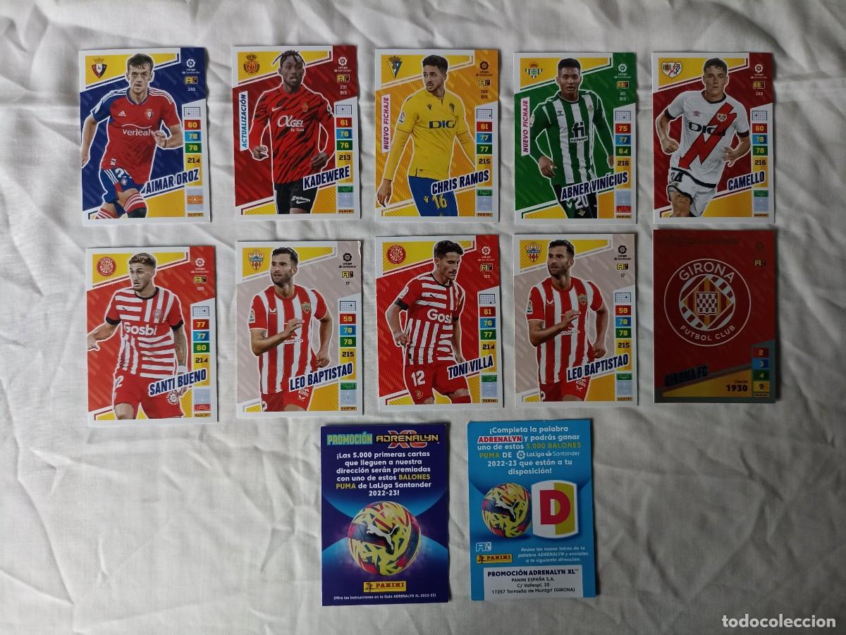 Cromos de F&uacute;tbol: Lote 10 cromos f&uacute;tbol Liga Santander 2022-2023 Adrenalyn XL (D)