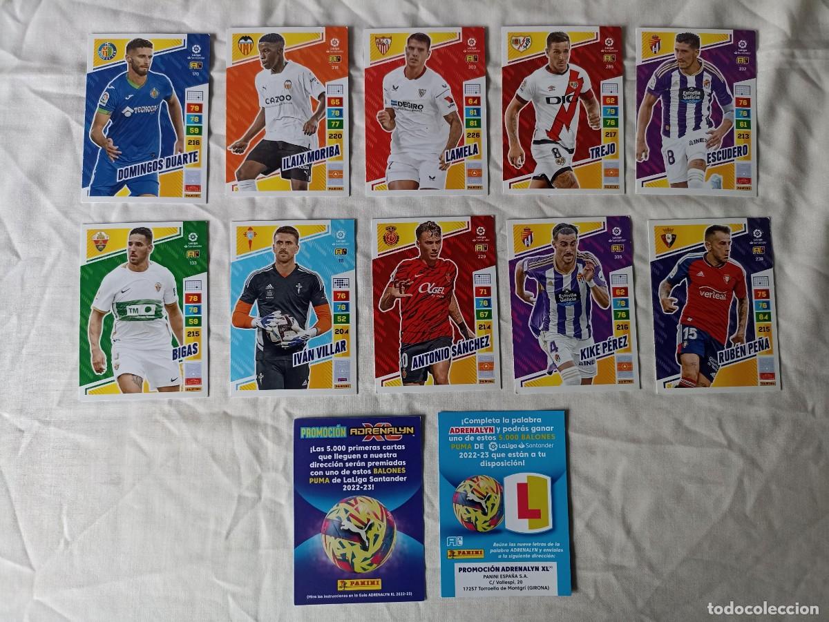 Cartes &agrave; collectionner de Football: Lote 10 cromos f&uacute;tbol Liga Santander 2022-2023 Adrenalyn XL (G)