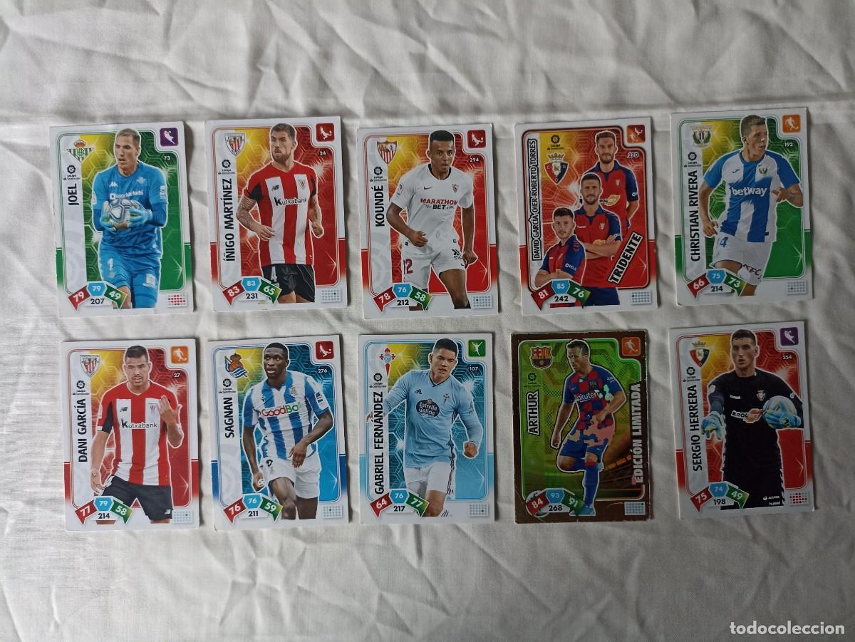 Football Stickers: Lote 10 cromos f&uacute;tbol Liga Santander 2019-2020 Adrenalyn XL (E)