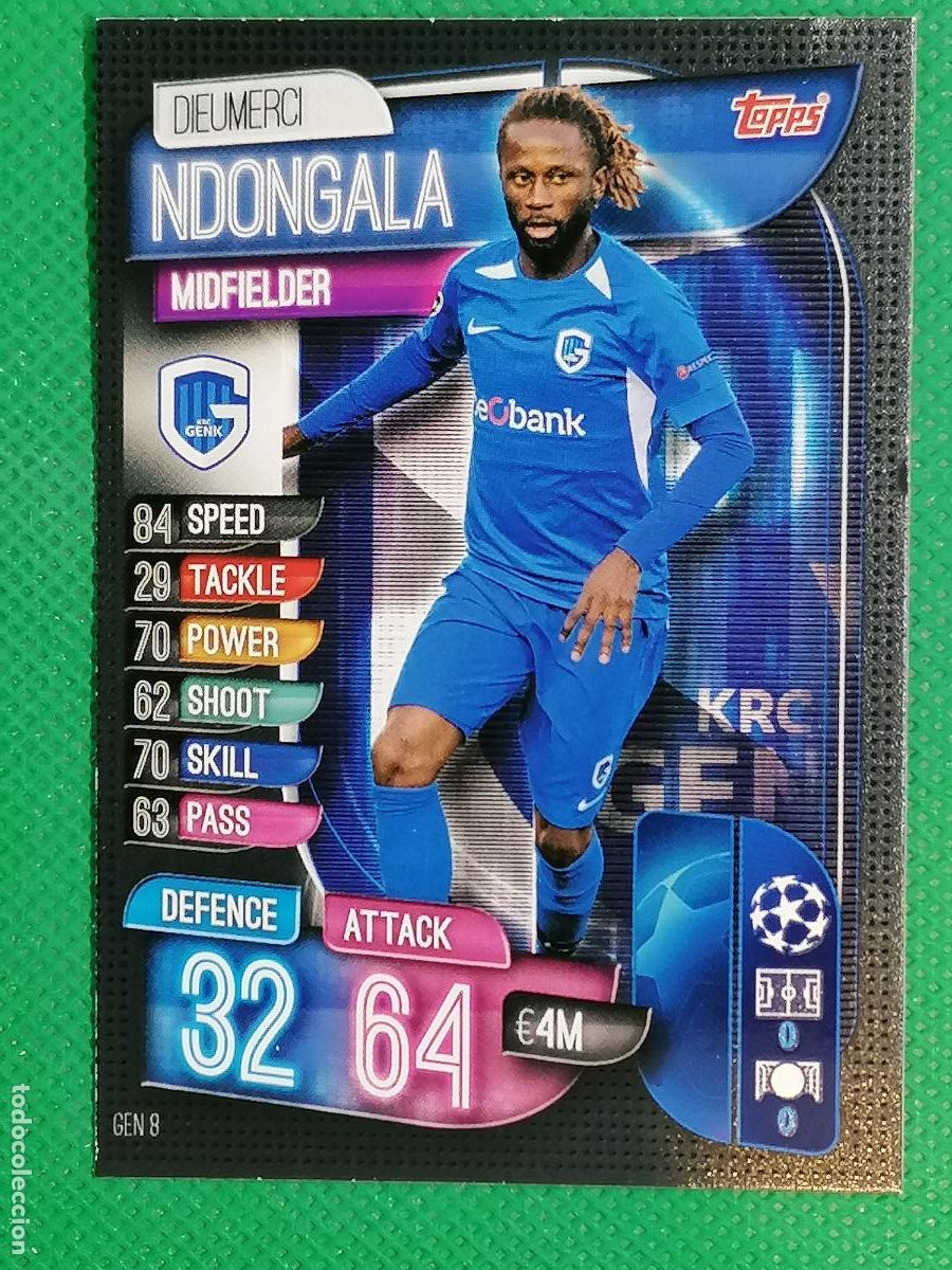 Cromos de f&uacute;tbol: GEN8 GEN 8 DEUMERCI NDONGALA GENK ⚽ TOPPS MATCH ATTAX CHAMPIONS 19 20 2019 2020 ⚽