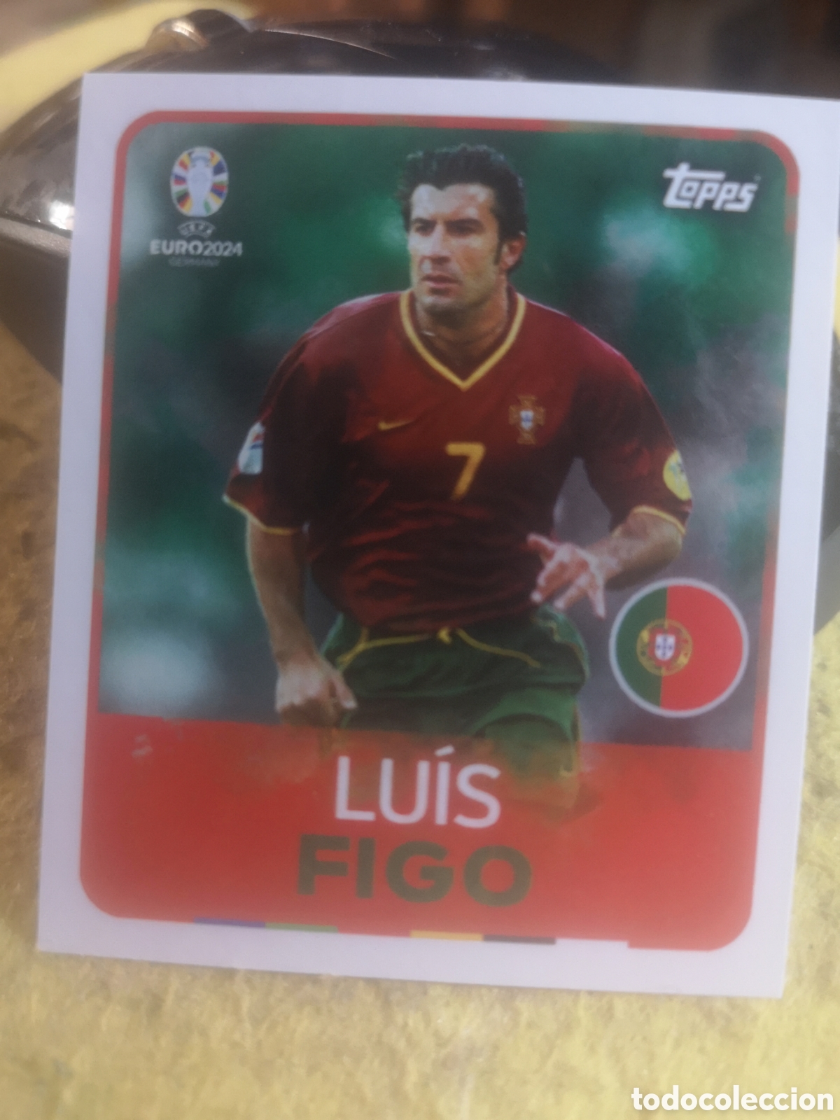 Cromos de f&uacute;tbol: STICKER TOPPS UEFA EURO 2024 GERMANY LEGEND LUIS FIGO - LEG 7 PORTUGAL