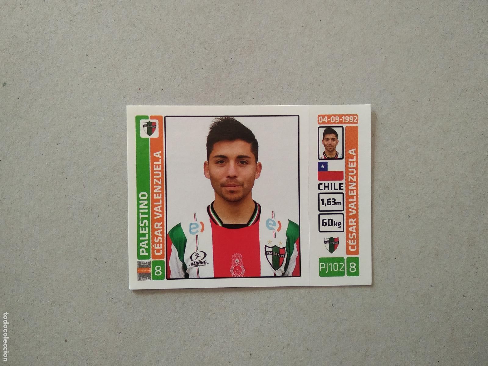 Cromos de F&uacute;tbol: 319 CESAR VALENZUELA PALESTINO CROMO FUTBOL PANINI LIGA CHILE 2015 CAMPEONATO SCOTIABANK
