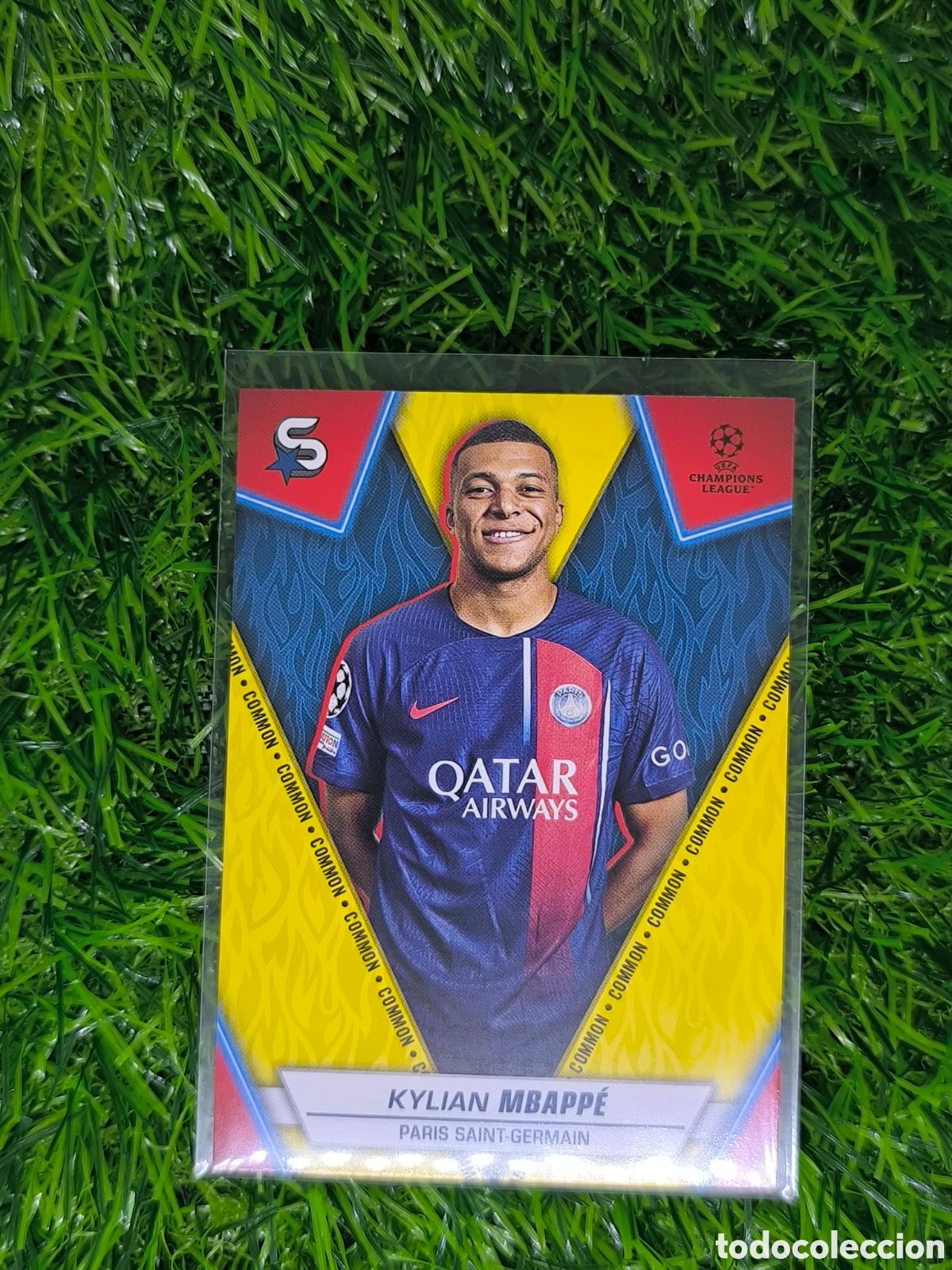 Cromos de F&uacute;tbol: 111 mbappe common amarilla topps superstars 2024