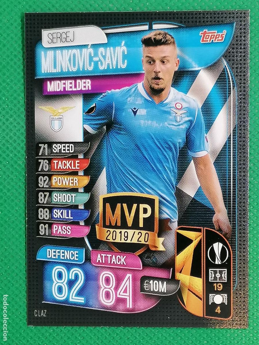 Cromos de F&uacute;tbol: C LAZ MILINKOVIC SAVIC MVP ⚽ TOPPS MATCH ATTAX CHAMPIONS 19 20 2019 2020 ⚽