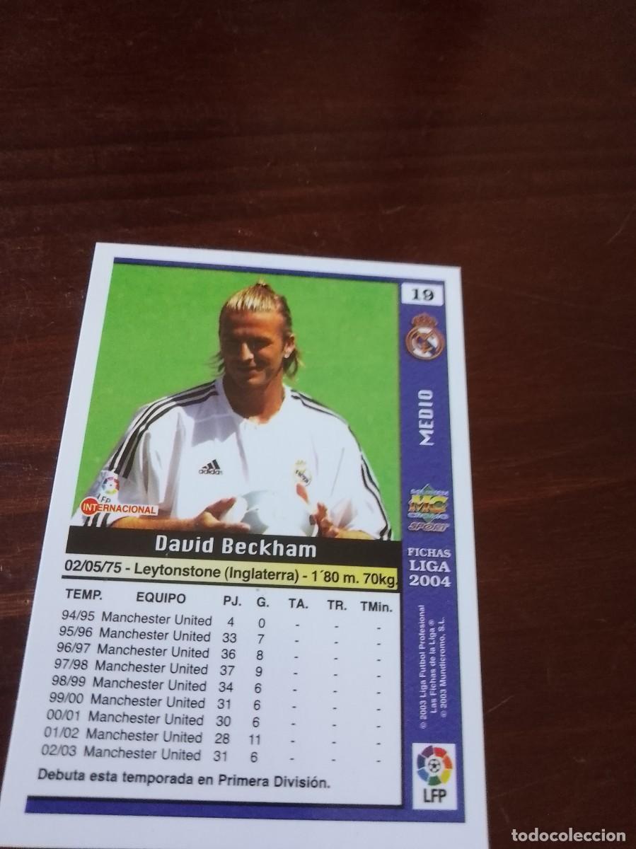 Cromos de f&uacute;tbol: Beckham David liga 2004 n 19 - Foto 2