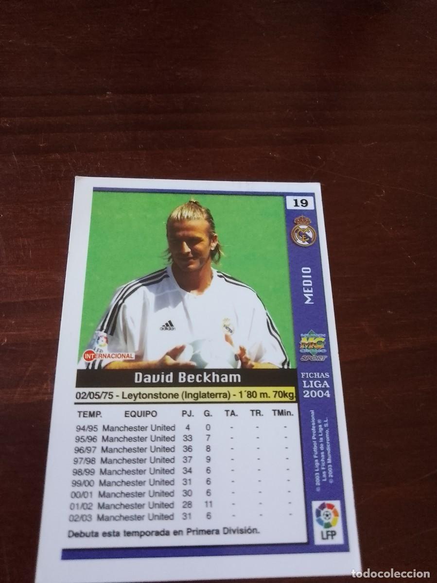 Cromos de f&uacute;tbol: Beckham David liga 2004 n 19 - Foto 2